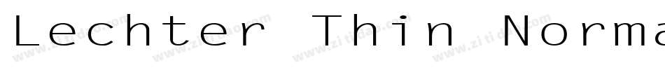 Lechter Thin Normal字体转换